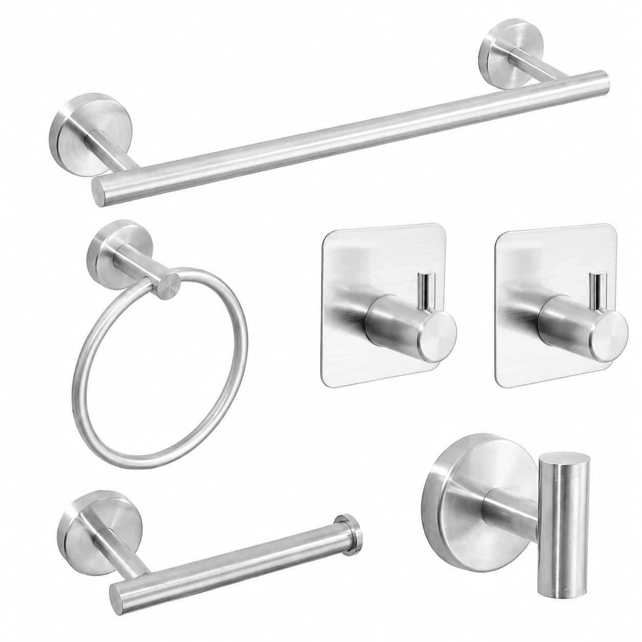 6-Piece Bathroom Hardware Kit – Chrome by Dream Bathroom Collection, Accessories material for bathroom renovation
