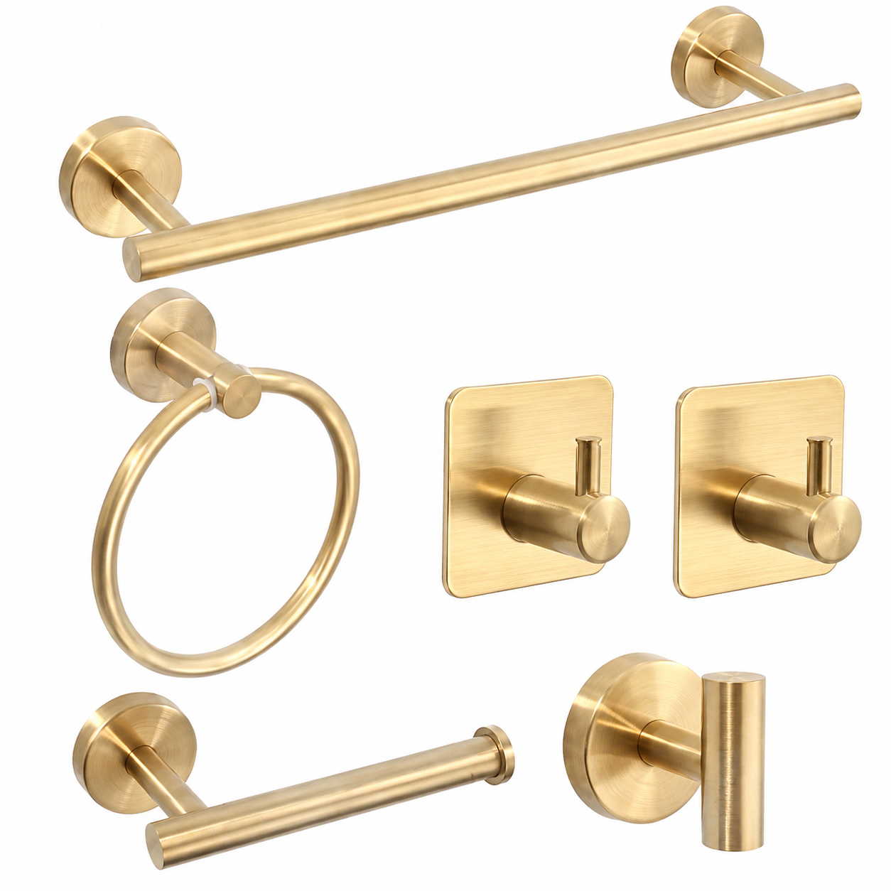 6-Piece Bathroom Hardware Kit – Gold by Dream Bathroom Collection, Accessories material for bathroom renovation