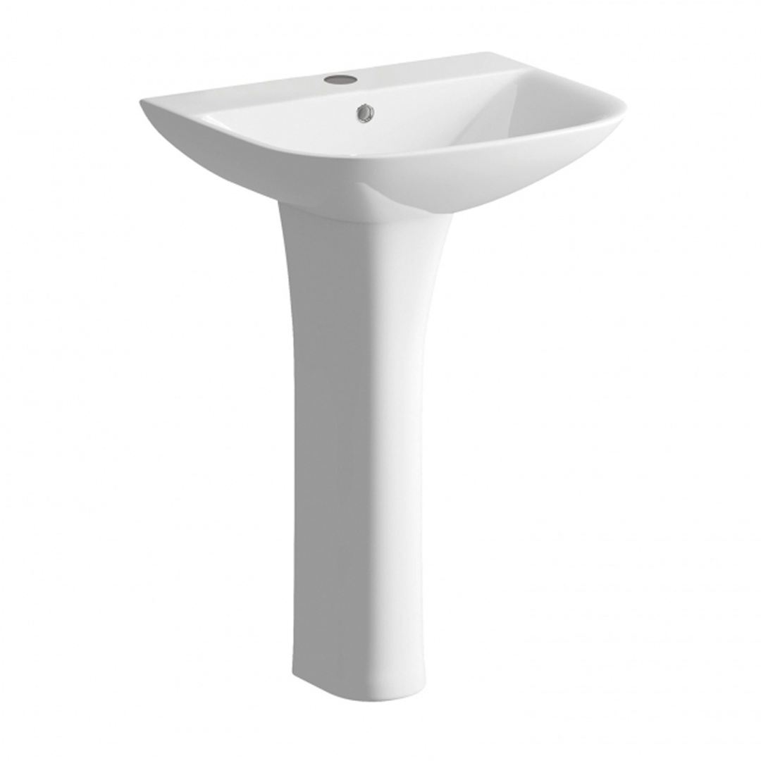 Full Pedestal Basin, 1 Tap Hole, 560mm by Dream Bathroom Collection, Sink material for bathroom renovation