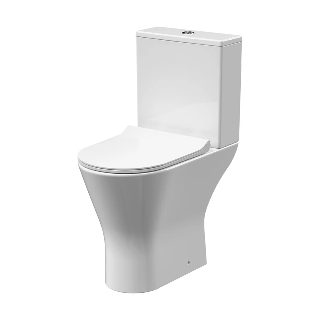 Comfort Height Rimless Round Toilet 845x380x605mm by Dream Bathroom Collection, Toilet material for bathroom renovation
