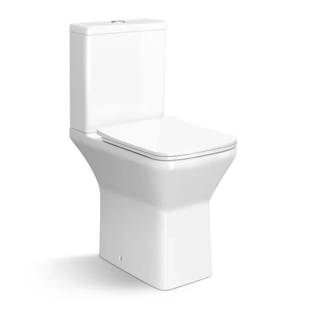 Comfort Height Rimless Square Toilet 845x380x605mm by Dream Bathroom Collection, Toilet material for bathroom renovation